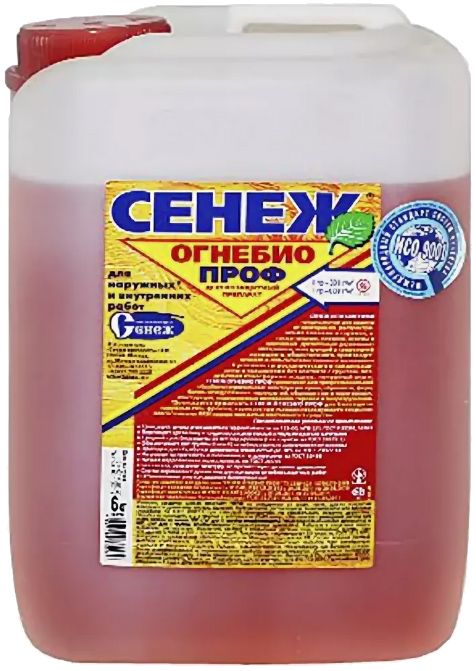 Профессиональная огнезащита и биозащита древесины Сенеж Огнебио проф 