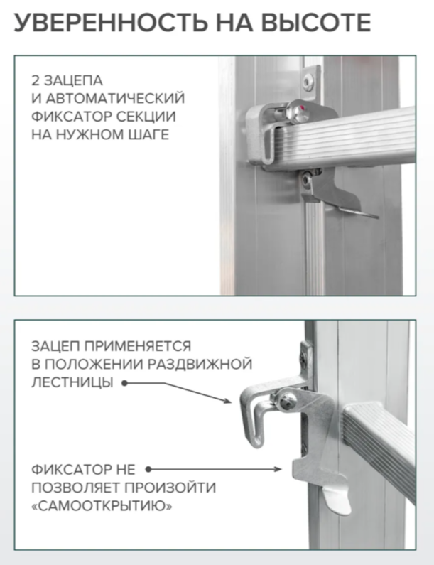 Лестницы профессиональные универсальные трехсекционные Россия