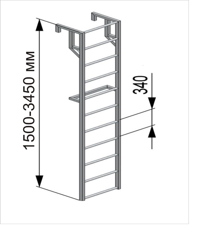 Лестница навесная алюминиевая для полувагонов ЛНА