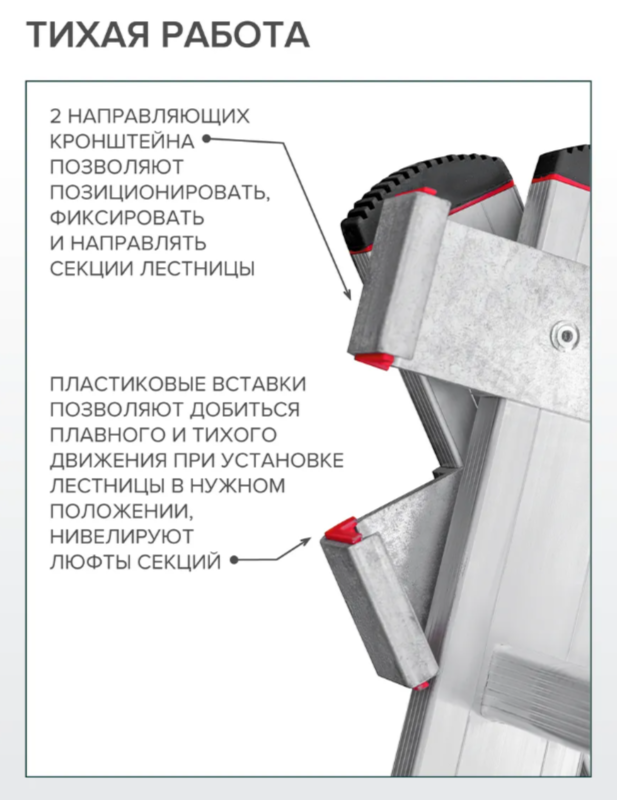 Лестницы профессиональные универсальные трехсекционные Россия